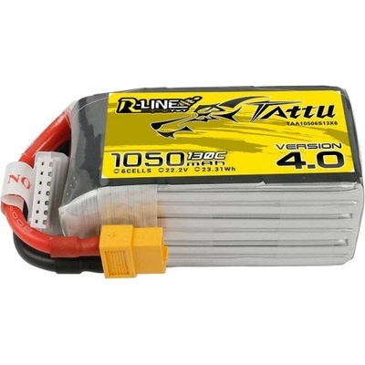Tattu Батерия Tattu R-Line 4.0 6S1P XT60, 1050mAh, 22.2V, 130C (TAA10506S13X6)