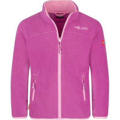 TROLLKIDS Детско поларено яке Trollkids Girls Oppdal Jacket XT Fleece jacket - Fresh Berry / Candy Pink - размер 140 (EU) (703-2388-1518)