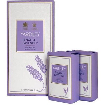 Yardley English Lavender toaletní mýdlo 3 x 100 g