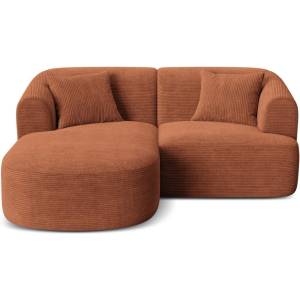 Cosmopolitan Design Теракотен ъглов диван от рипсено кадифе (ляв ъгъл) Campi - Cosmopolitan Design (COS_LC_S_266_F1_CAMPI3)