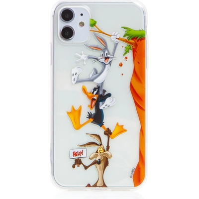 Pouzdro AppleMix LOONEY TUNES Apple iPhone X / Xs - Bugs, Duffy a Vilda Kojot - čiré