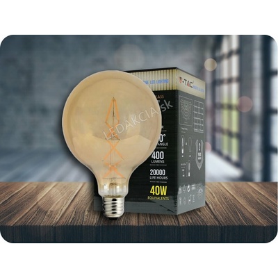 V-TAC E27 LED FILAMENT RETRO žiarovka 7W, teplá biela 2200K