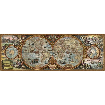 Heye Panoramatické Mapa světa polokoule 6000 dielov