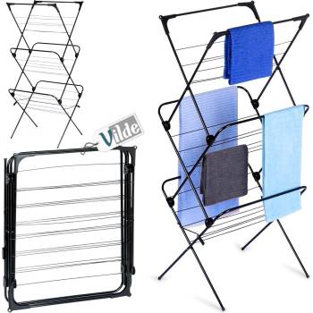 Vilde Вертикален сушилник за дрехи на 3 нива_простор за пране 61x58x136 cm (568003)