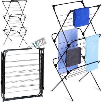 Vilde Вертикален сушилник за дрехи на 3 нива_простор за пране 61x58x136 cm (568003)