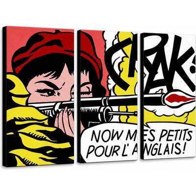 Ručne maľovaný POP Art obraz LICHTENSTEIN - 120x80 cm