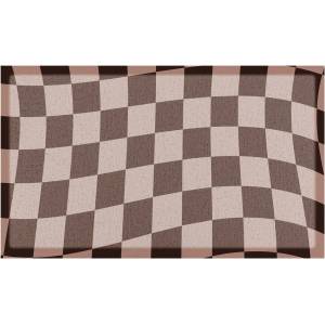 Artsy Mats Изтривалка от PVC 40x70 cm Checkerboard - Artsy Doormats (DMW-WAVEYCHECKBRWN-7040)