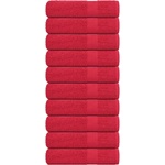 vidaXL Кърпи за баня FROGN 10 бр. Червени 100x150 см 360 г/м2 (136934)