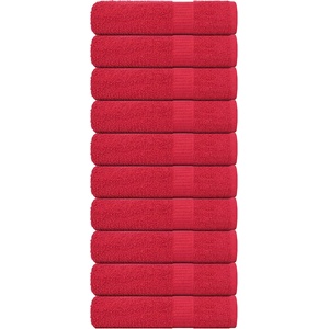 vidaXL Кърпи за баня FROGN 10 бр. Червени 100x150 см 360 г/м2 (136934)