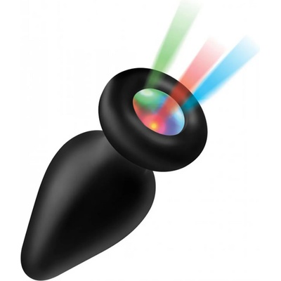 Booty Sparks Silicone Light-Up Anal Plug Small Black