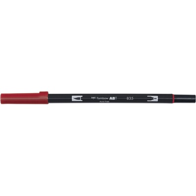 Oboustranný štětcový fix Tombow ABT DUAL - červená Barva: 835 - Persimmon