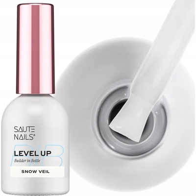 Saute Nails stavební gel na Nehty v Lahvičce BiB Level Up Snow Veil 8ml