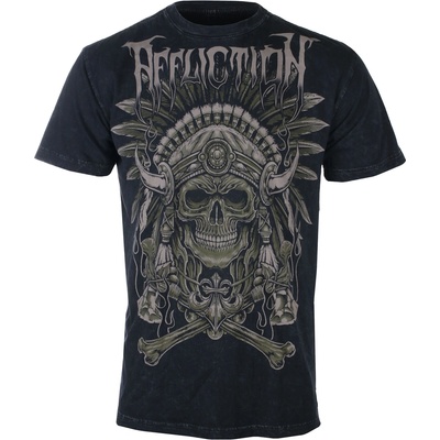 AFFLICTION Мъжка тениска affliction - silent rain - black lava wash - a28178-bklv