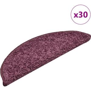 vidaXL Изтривалки за стълби, 30 бр. , 56x17x3 см, тъмнолилави, полукръгли (3365811)
