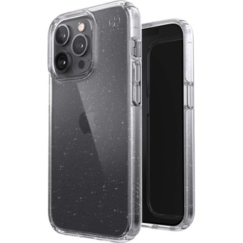 Speck Presidio Glitter Perfect Clear - удароустойчив хибриден кейс за iPhone 13 Pro (прозрачен)