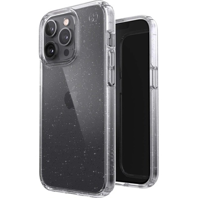 Speck Presidio Glitter Perfect Clear - удароустойчив хибриден кейс за iPhone 13 Pro (прозрачен)