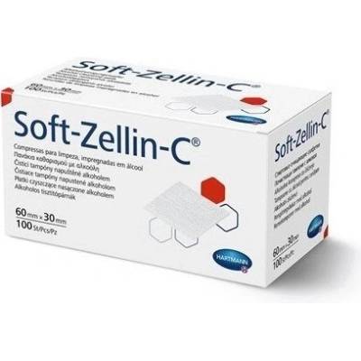 Soft-Zellin tampón - nesterilný štvorec impregnovaný alkoholom 100 ks