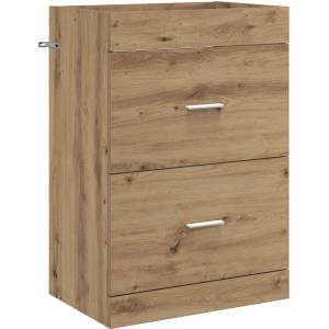 vidaXL Кабинет под мивка за баня Дъб артизан 56 x 37, 5 x 81 см (890711)
