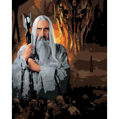 ZUTY Malování podle čísel SARUMAN A SAURON PÁN PRSTENŮ Rozměr 40 x 50 cm Rámování vypnuté plátno na rám