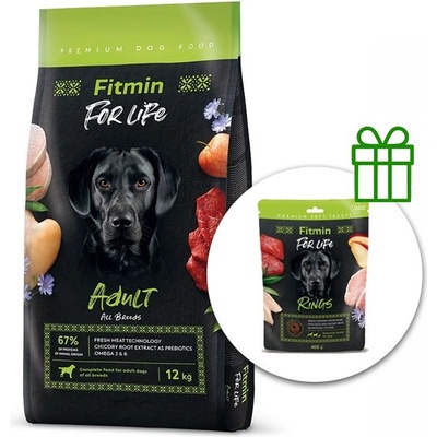 Fitmin FOR LIFE Възрастен 12 кг + Fitmin For Life Пръстени БЕЗПЛАТНО