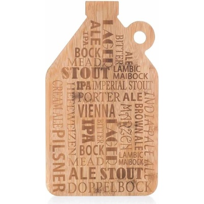 BANQUET Prkénko krájecí dřevěné BRILLANTE Bamboo 38 x 22 x 1,5 cm, dekor BEER