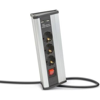 Delight SAROCELLER с конектор 3 X 250V, 16A, 2 X USB 20483S (20483S)