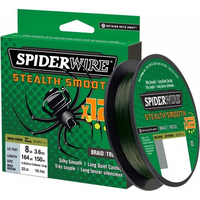 SpiderWire šňůra Stealth Smooth12 Zelená 150m 0,11mm 10,3kg