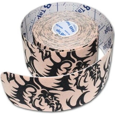 BB Tape Kineziologický tejp Tatto Fialová s dizajnom tetovania 5 cm x 5 m