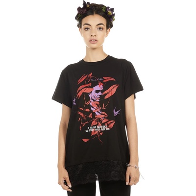 DISTURBIA тениска хардкор дамски - Фрида цветя - disturbia - fkdm08