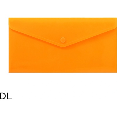 LUMA Obal spisový s klopou a drukem DL neon LUMA, oranžový