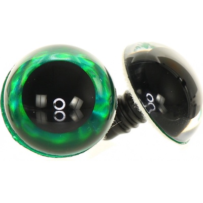 Oči metalické zelené 20 mm