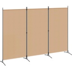 vidaXL 3-панелен параван Бежово 260 x 180 cm Текстил (42039197)