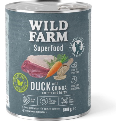 Wild Farm Superfood kačica s quinoou mrkvou a bylinkami 800 g