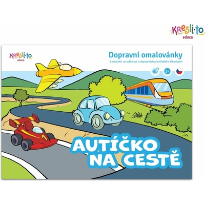 Autíčko na ceste omaľovánka A5