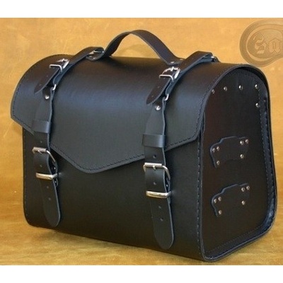 Kožený kufr K36, 36x29x25 - nýty a třásně / bez boční kapsičky