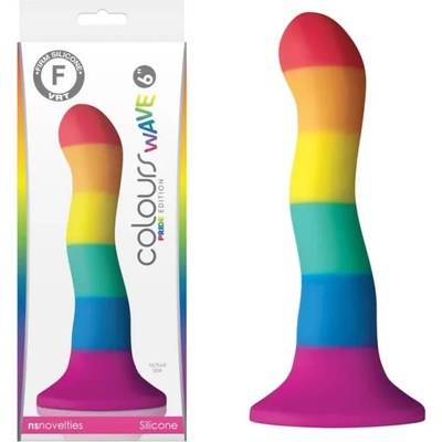 Дилдо, цветно удоволствие на вълни, 19см. - Colours Pride Edition Rainbow (NSTOYS0740)