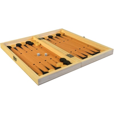 DŘEVO Hra Šachy Dáma Backgammon 30x30cm 3v1 *SPOLEČENSKÉ HRY*