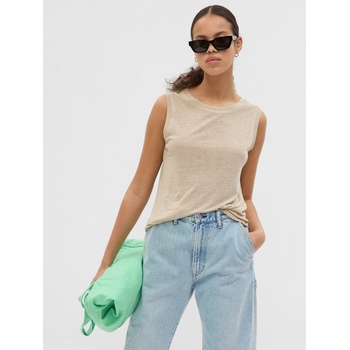 GAP Ленен топ без ръкави GAP GAP | Bezhov | ЖЕНИ | XS