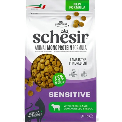 Schesir Cat Adult Animal Monoprotein Formula Sensitive čerstvé jahňacie mäso 1,5 kg
