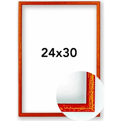 Fotorámeček Vídeň Rozměr: 24 x 30 cm, Barva: Oranžová, Typ zasklení: Plexi