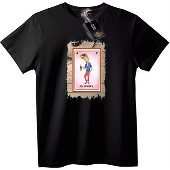 NOONEBRAND Тениска El Mirrey с карта - 2XL, White