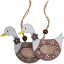 Drevené výrezy- húsky na zavesenie 2 ks 17x7x1 cm