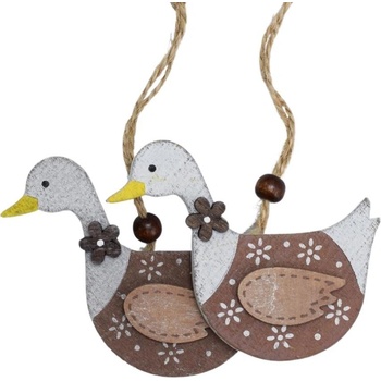 Drevené výrezy- húsky na zavesenie 2 ks 17x7x1 cm