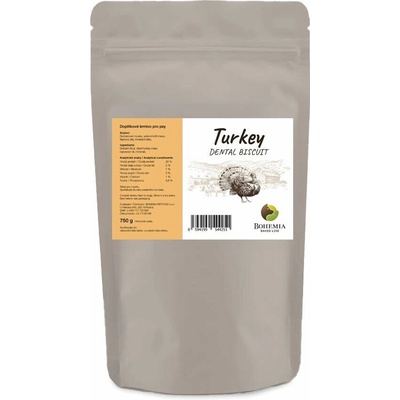 BOHEMIA BAKED Turkey Dental Biscuit 750 g