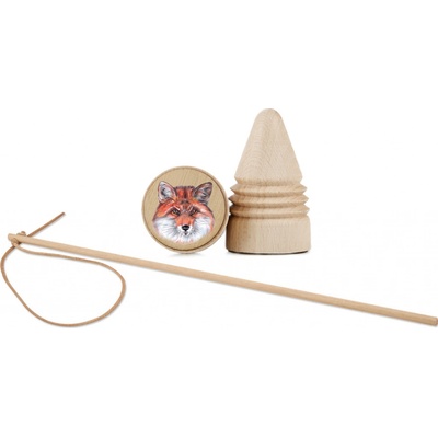 Lesní svět Retro káča s bičíkem Liška – Zboží Mobilmania