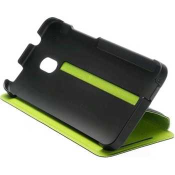 HTC Калъф за HTC ONE mini, отваряем, кожен (еко кожа), HTC Double Dip Flip, черен (HC V851)