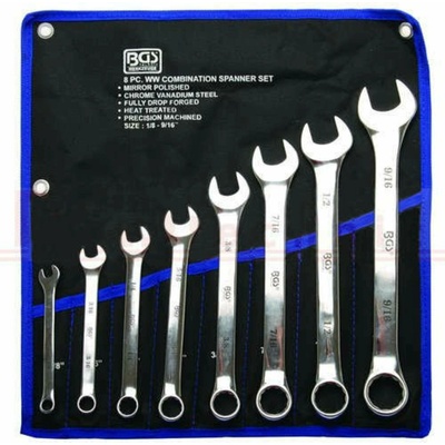 BGS technic Očkoploché palcové klíče Whitworth, 1/8” až 9/16” sada 8 ks BGS 1199