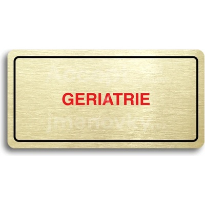 ACCEPT Piktogram GERIATRIE - zlatá tabulka - barevný tisk