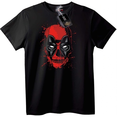 NOONEBRAND Тениска Червена Skull маска - 2XL, White