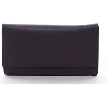 Dámská kožená € peněženka DELAMI Luxury BLACK